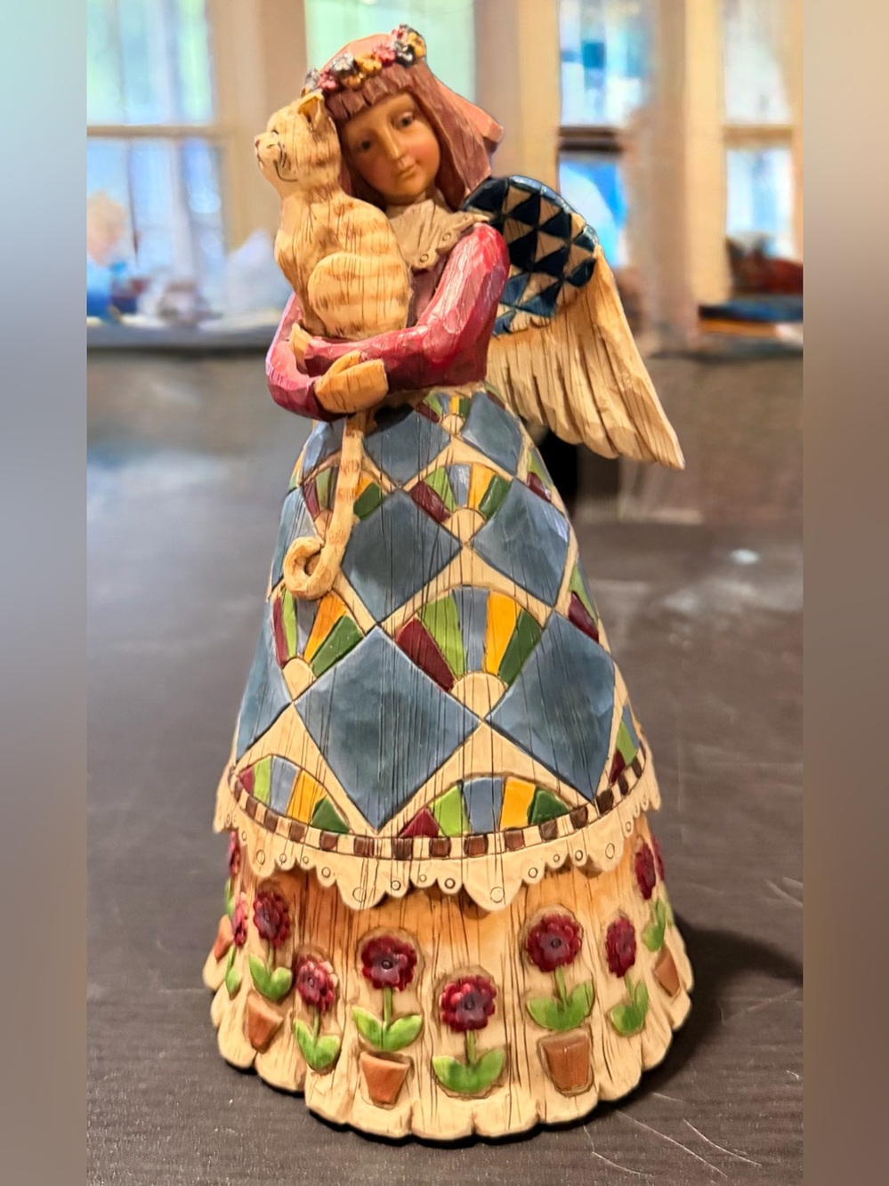 Jim Shore Heartwood Creek Angel with Cat